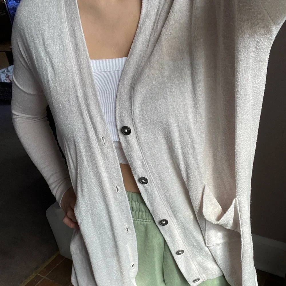Cream Cardigan AE - Picture 1 of 6